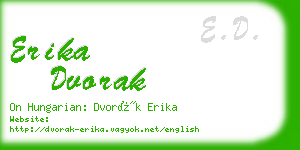 erika dvorak business card